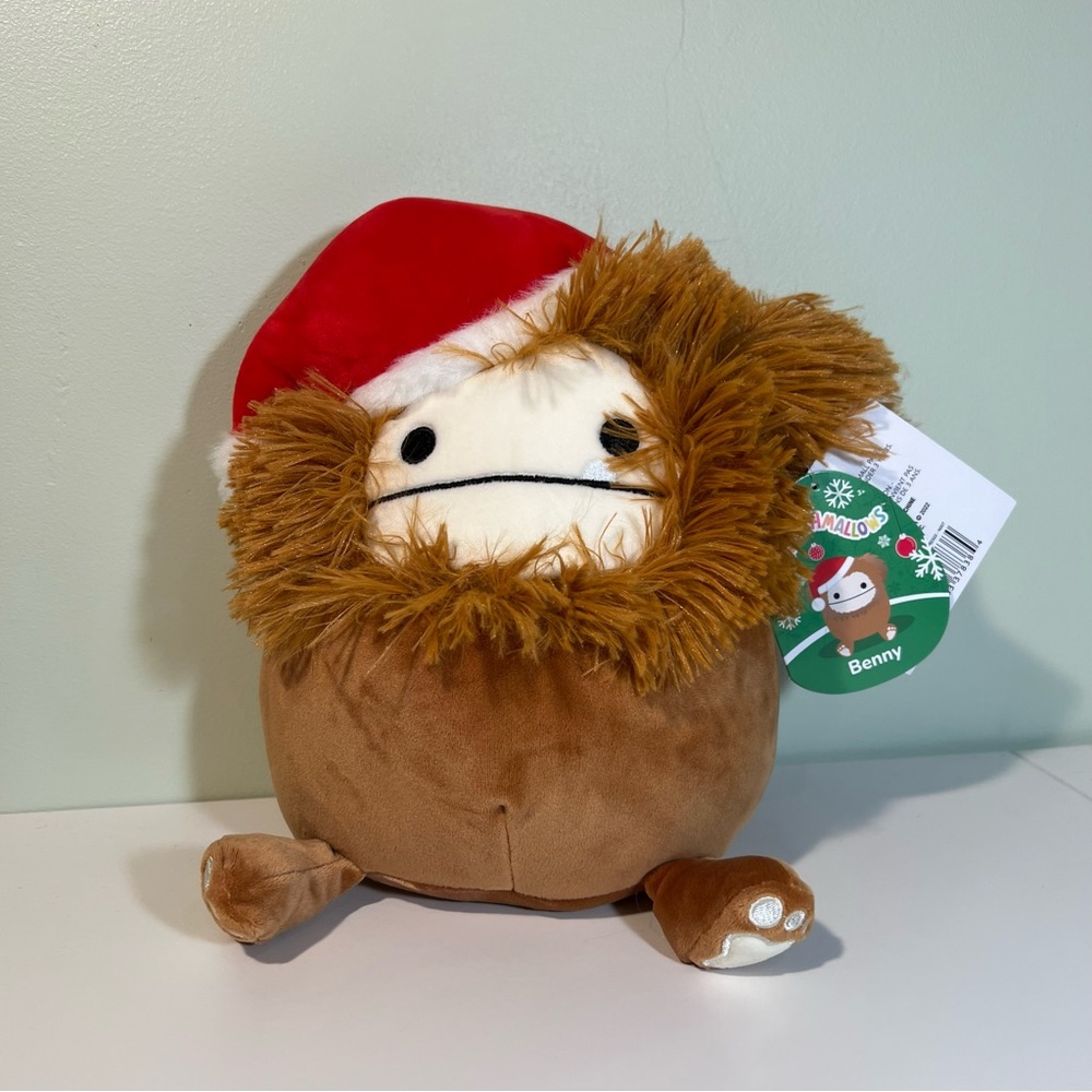 8” Benny the Bigfoot - Santa Hat